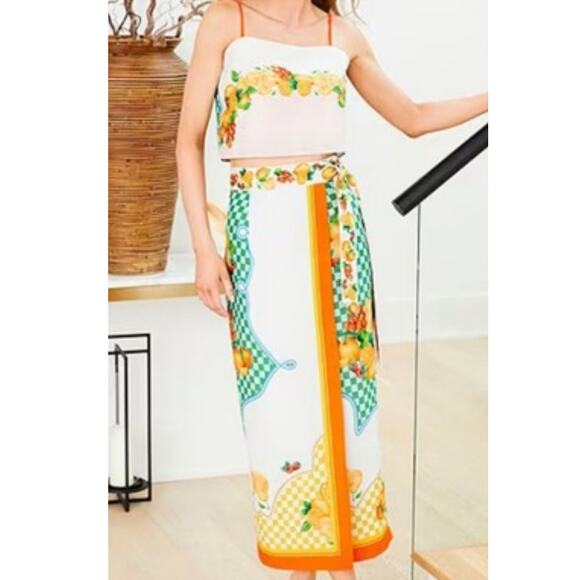 NWT Antonio Melani Sz 2 CLIO Collection Citrus Crop Top $129 - Picture 5 of 6